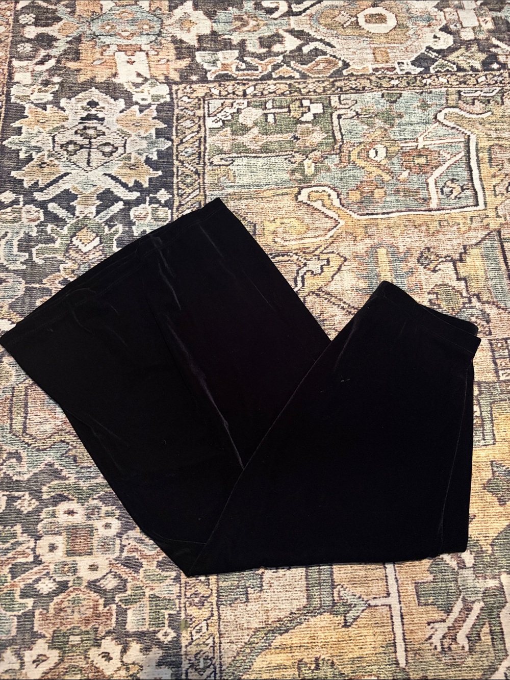 J. Jill Black Velvet Skirt